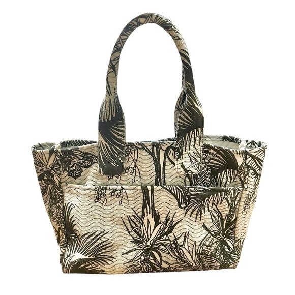 Vince Camuto Handbags - Vince Camuto Amia Tropical Navy Cotton Canvas Tote Bag